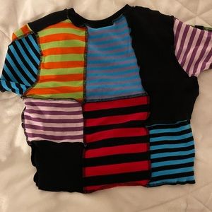 RAGGED PRIEST PATCHWORK CROP TOP